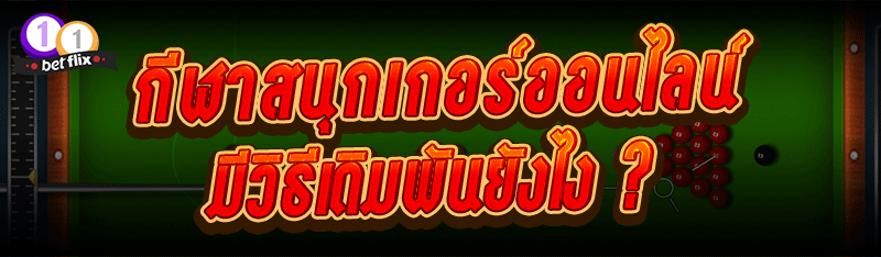 กีฬาสนุกเกอร์ออนไลน์ มีวิธีเดิมพันยังไง ?